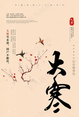 24节气大寒海报