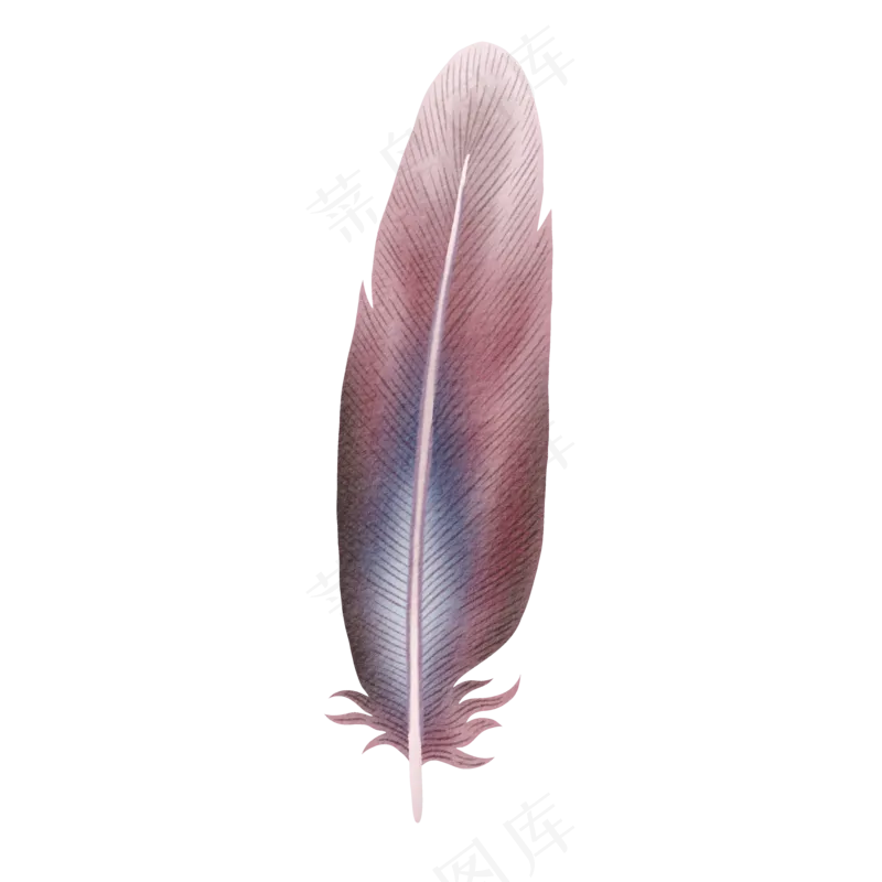 水彩羽毛免扣
