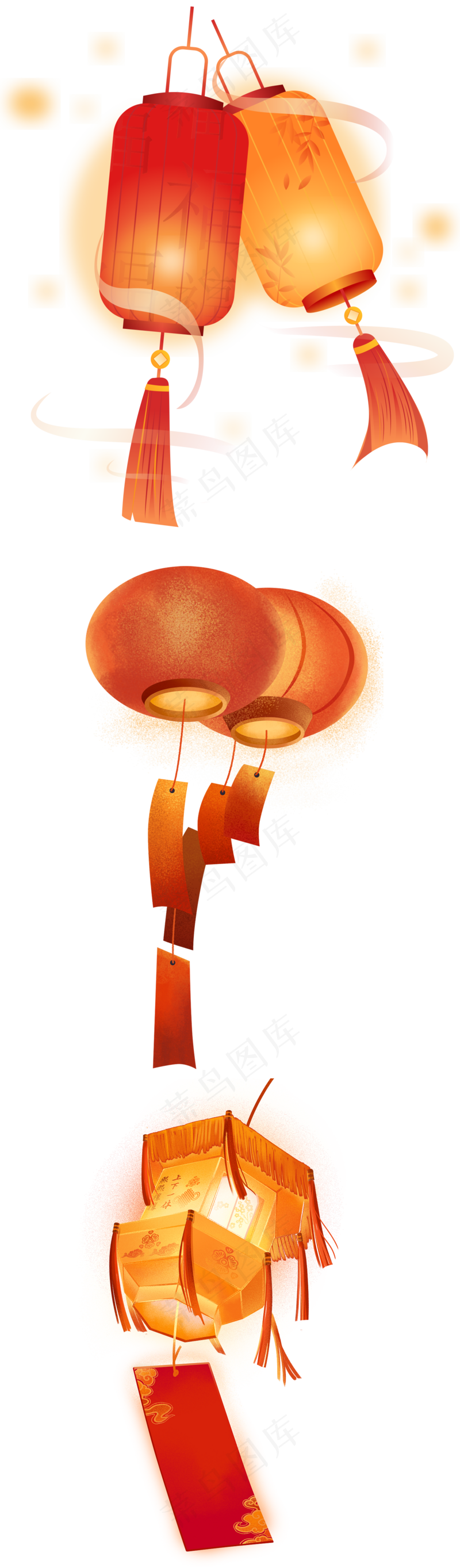 红色灯笼，春节 喜庆，装饰