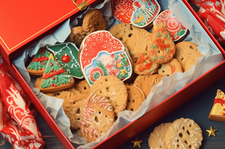 圣诞节日饼干装饰节日烘焙甜点摄影图