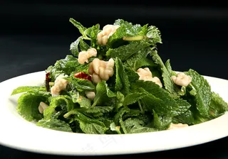 薄荷叶拌桃仁２２元