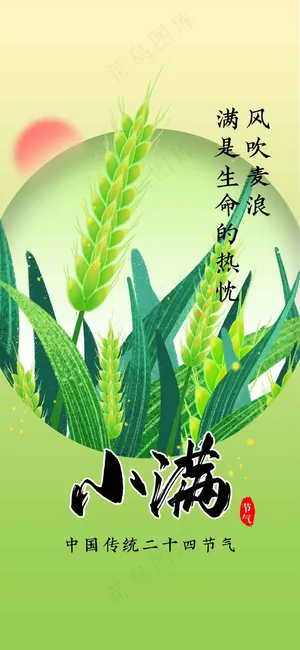 小满节气传统海报
