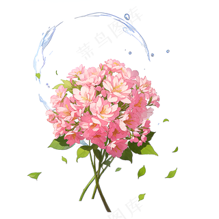 粉色花朵桃花玫瑰免抠素材95