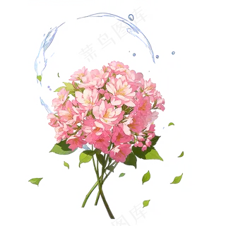 粉色花朵桃花玫瑰免抠素材95