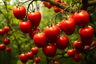 番茄西红柿种植园摄影图