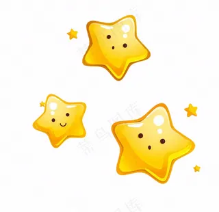 小星星天气卡通插画免抠