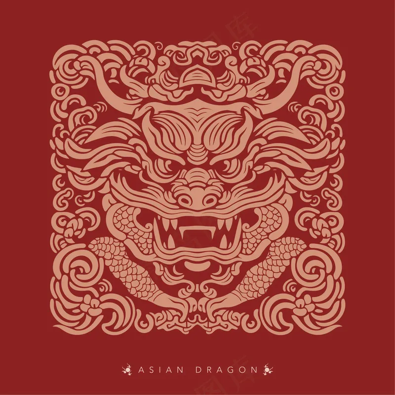 龙纹矢量图ai矢量模版下载