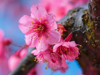 春日樱花花朵摄影图