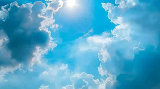 蓝天白云天气天空摄影图