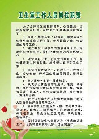 卫生室工作人员岗位职责
