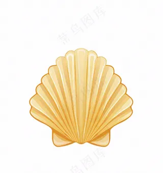 贝壳海洋卡通插画免抠