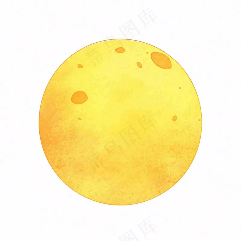 月亮月球天气卡通插画免抠(1024x1024)