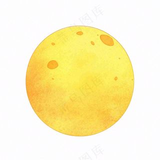 月亮月球天气卡通插画免抠