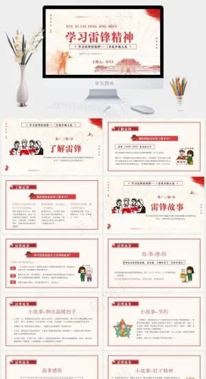 学习雷锋公益宣传PPT模板预览图