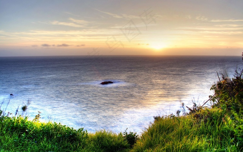 朝霞夕阳美景