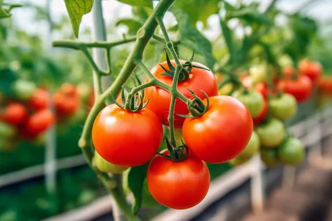 番茄西红柿种植园摄影图