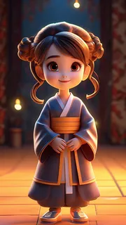 传统服饰汉服可爱小女孩1