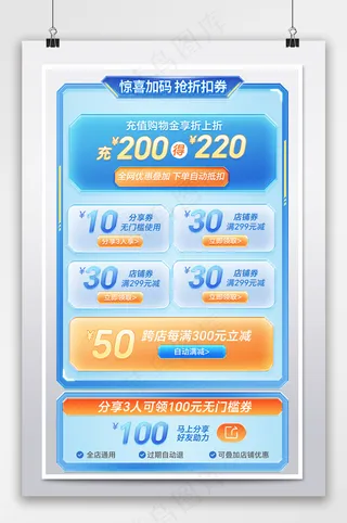 大气电商淘宝优惠券模板