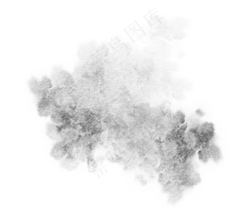 中国新年传统水墨晕染彩色免扣图片素材77