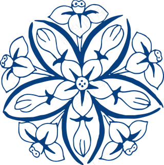 古代青花瓷图案花纹中国风图案祥云纹理传统图腾PNG免扣素材