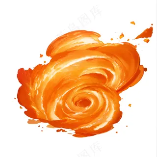 橙色 手绘 诱人 酱料 柠檬 液体 米其林 免抠 素材8