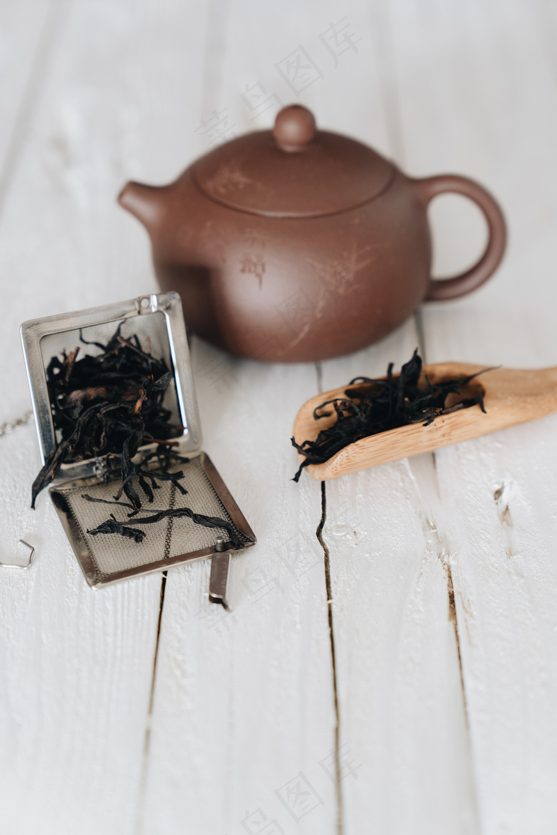 红茶茶叶茶壶