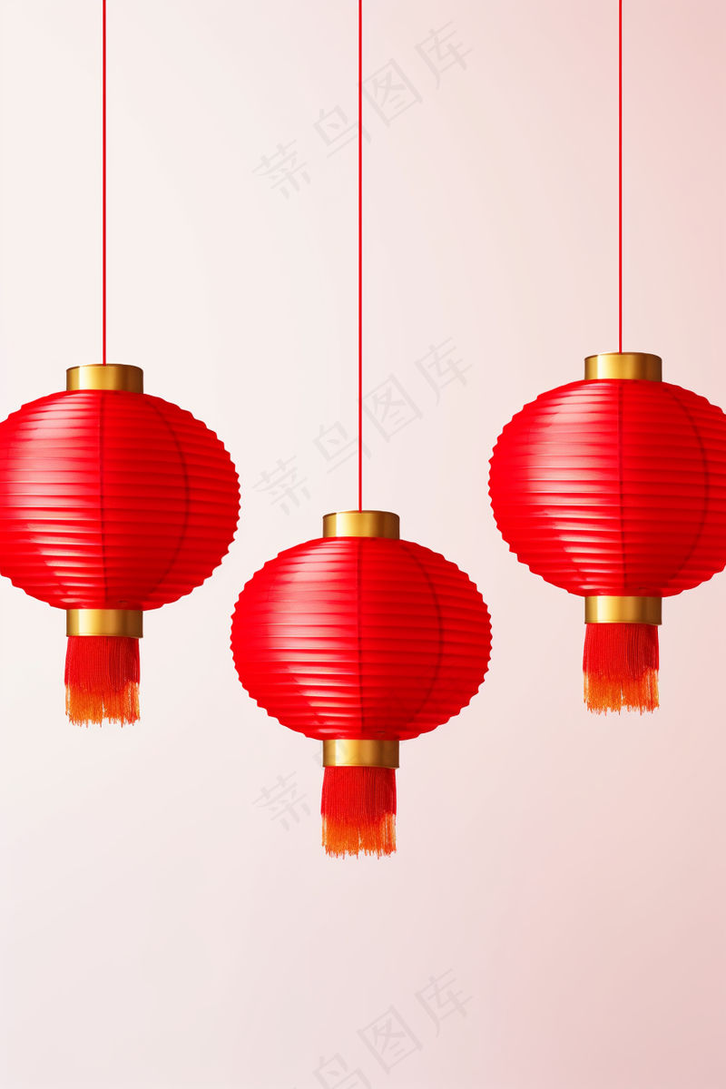 中国红灯笼喜庆节日摄影图