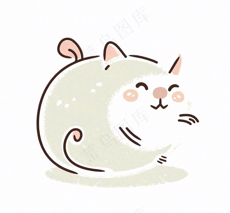 小白鼠老鼠动物卡通插画免抠(1104x1024)