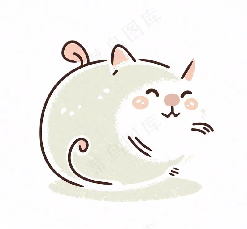 小白鼠老鼠动物卡通插画免抠(1104x1024)