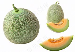 哈密瓜水果实物免抠