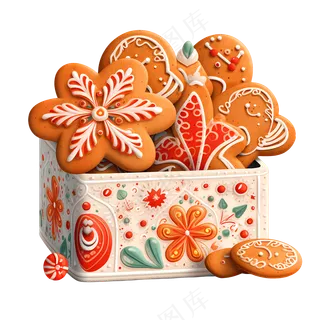 免抠节日饼干素材