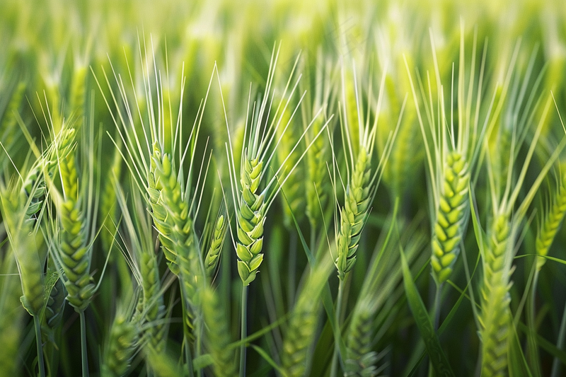 小麦绿色麦穗小满芒种粮食丰收摄影图