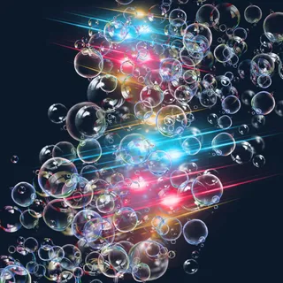 炫光泡泡免抠分层文件psd素材