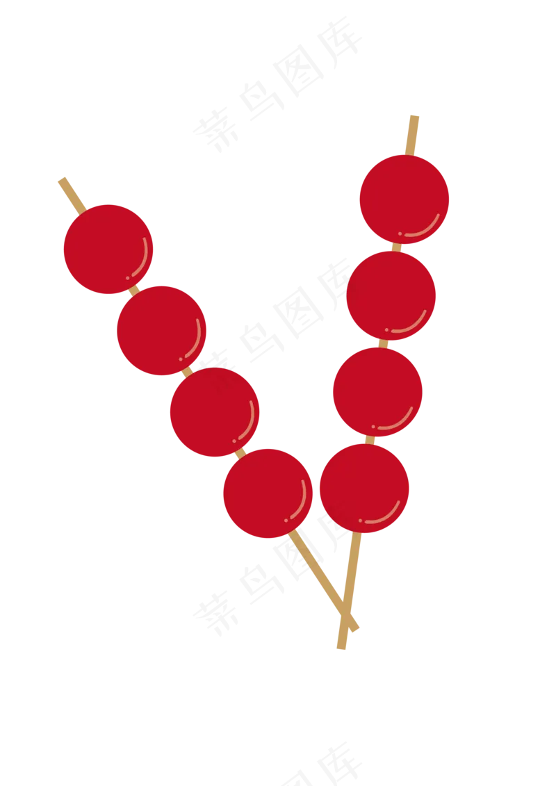 糖葫芦卡通免扣素材ai矢量模版下载