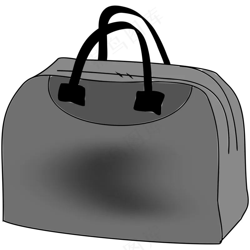 免抠黑色包包设计稿