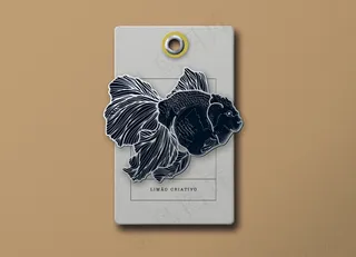 简约背景鎏金金属挂件样机5