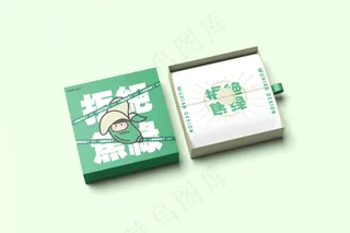 单色背景礼品盒6样机