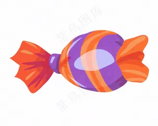 糖果彩色万圣节卡通插画免抠