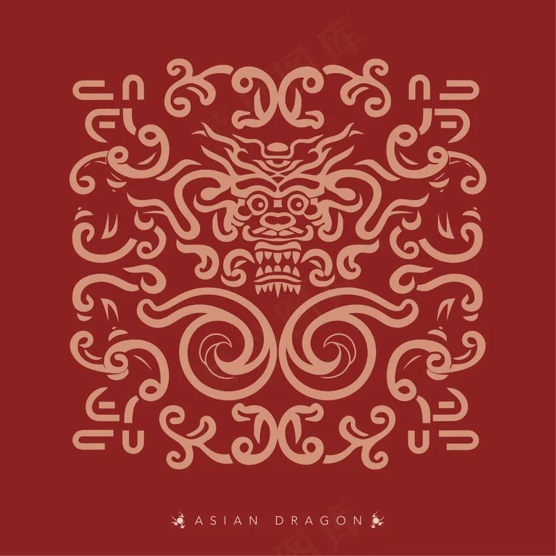 龙纹矢量图ai矢量模版下载