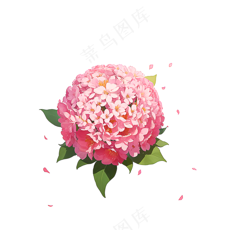 粉色花朵桃花玫瑰免抠素材71
