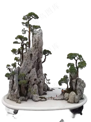 免抠盆景植物