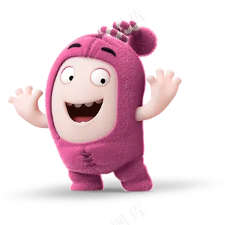 免抠紫色的搞怪卡通角色