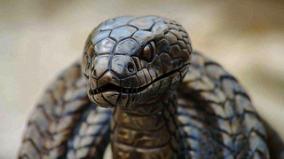 蛇爬行动物毒蛇摄影图