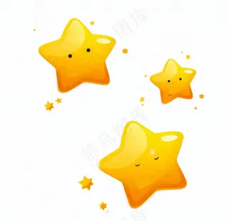小星星天气卡通插画免抠