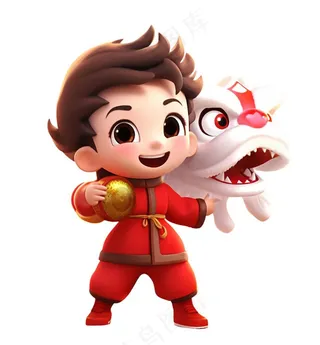 卡通福娃喜庆形象