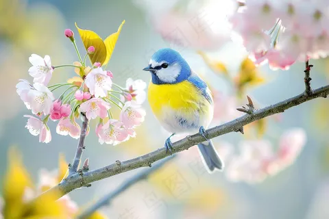 春日樱花花朵摄影图