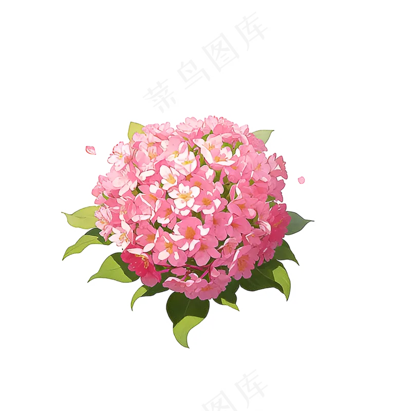 粉色花朵桃花玫瑰免抠素材74
