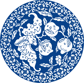 古代青花瓷图案花纹中国风图案祥云纹理传统图腾PNG免扣素材