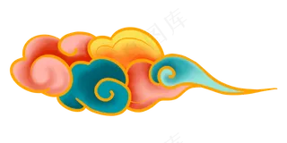 国潮敦煌云纹祥云插画免扣素材 (10)