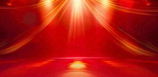 红色展台舞台金光线性节日庆祝喜庆背景国庆春节建军